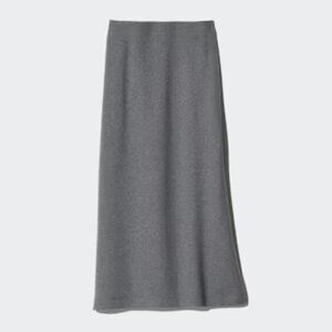 UNIQLO Brushed Jersey Narrow Skirt Gray Small NWT